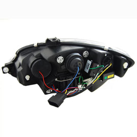Set fari anteriori per Seat Leon 1P 09-13 restyling DRL nero H1/H1 Sonar