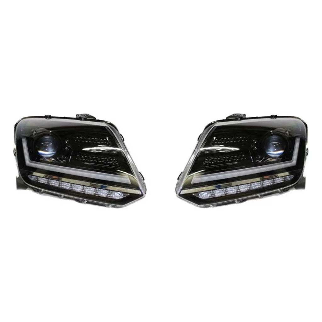 Set fari anteriori per VW Amarok 2010+ DRL Full LED alogeno versione nero LEDHL107-BK RHD guida a destra Osram Ledriving