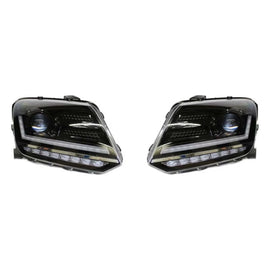 Set fari anteriori per VW Amarok 2010+ DRL Full LED alogeno versione nero LEDHL107-BK RHD guida a destra Osram Ledriving