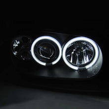 Set fari anteriori per VW Golf IV (4) 97-03 CCFL Angel Eyes nero H7/H1/H3 Sonar