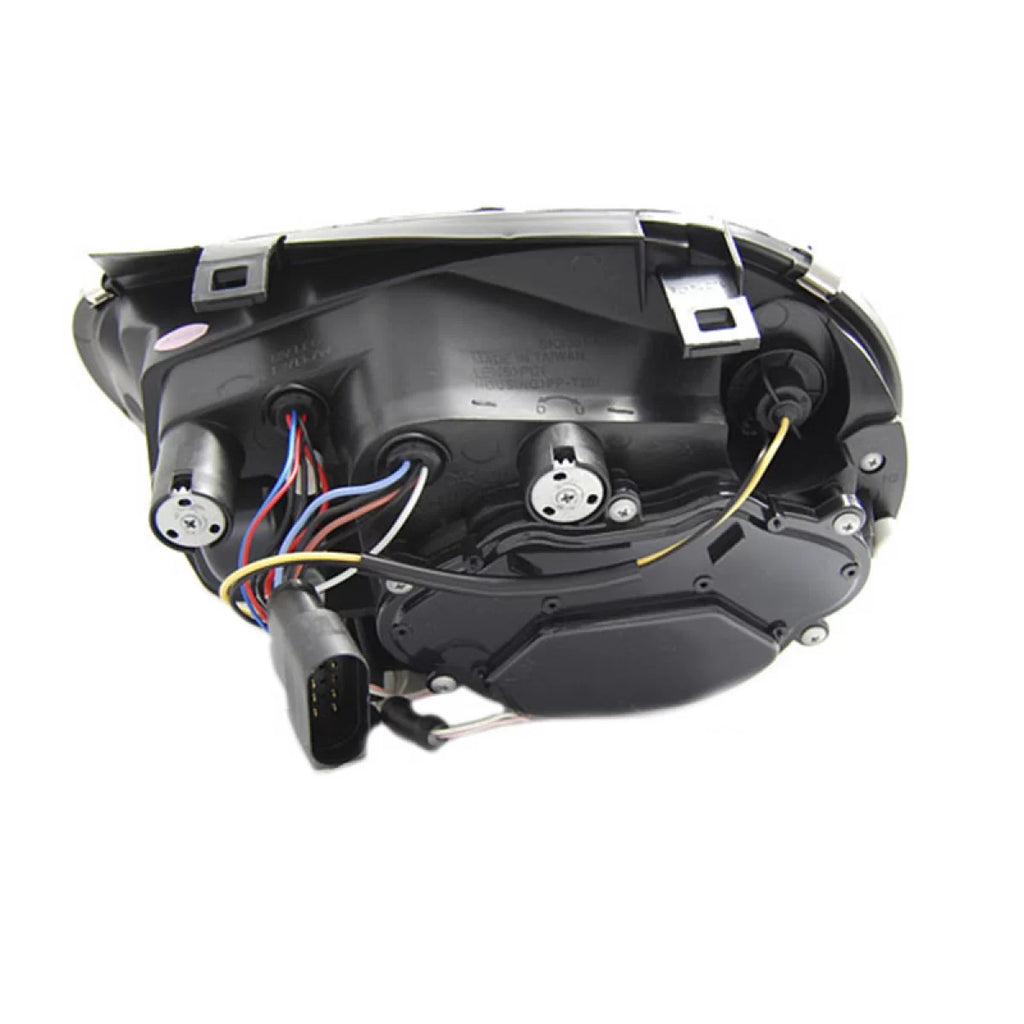 Set fari anteriori per VW Golf IV (4) 97-03 CCFL Angel Eyes nero H7/H1/H3 Sonar