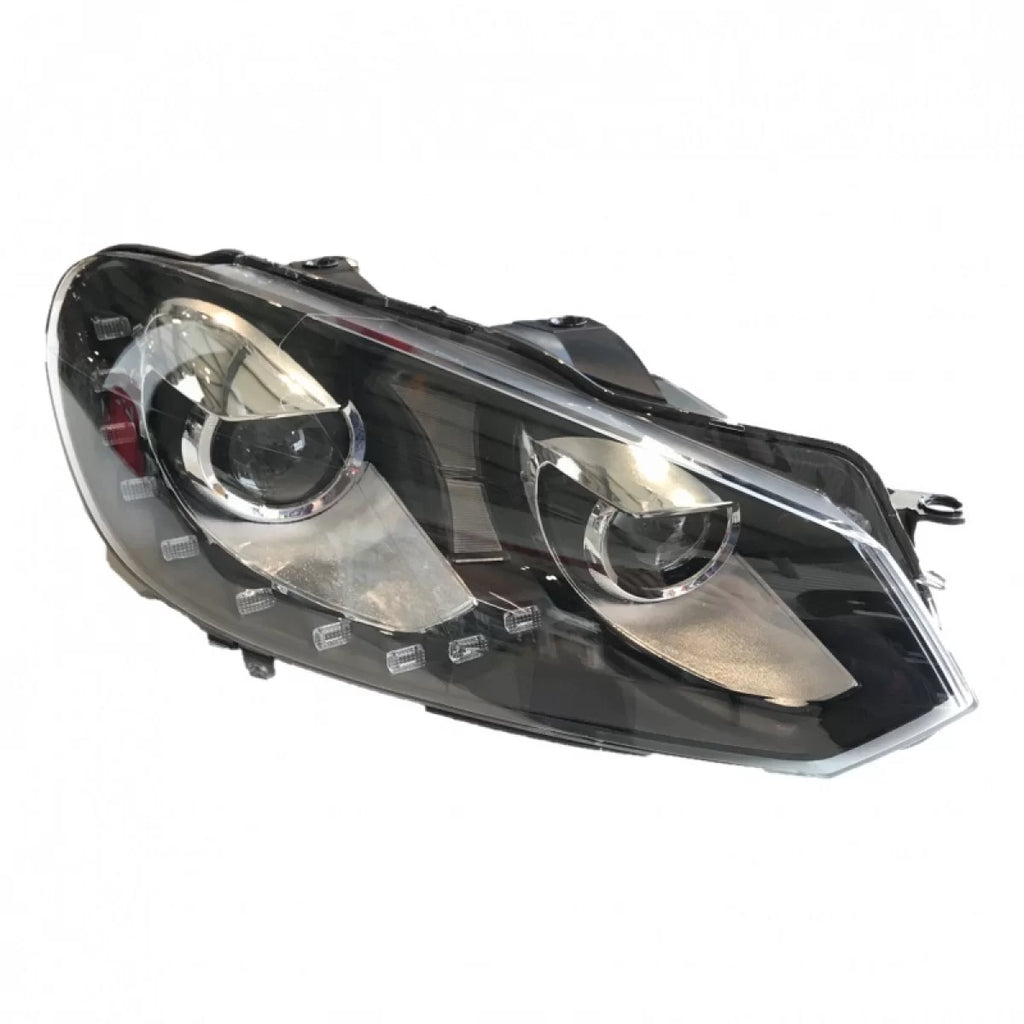 Set fari anteriori per VW Golf VI (6) 08-12 DRL GTI /R20 stile nero H7/H7 con motorino Carner