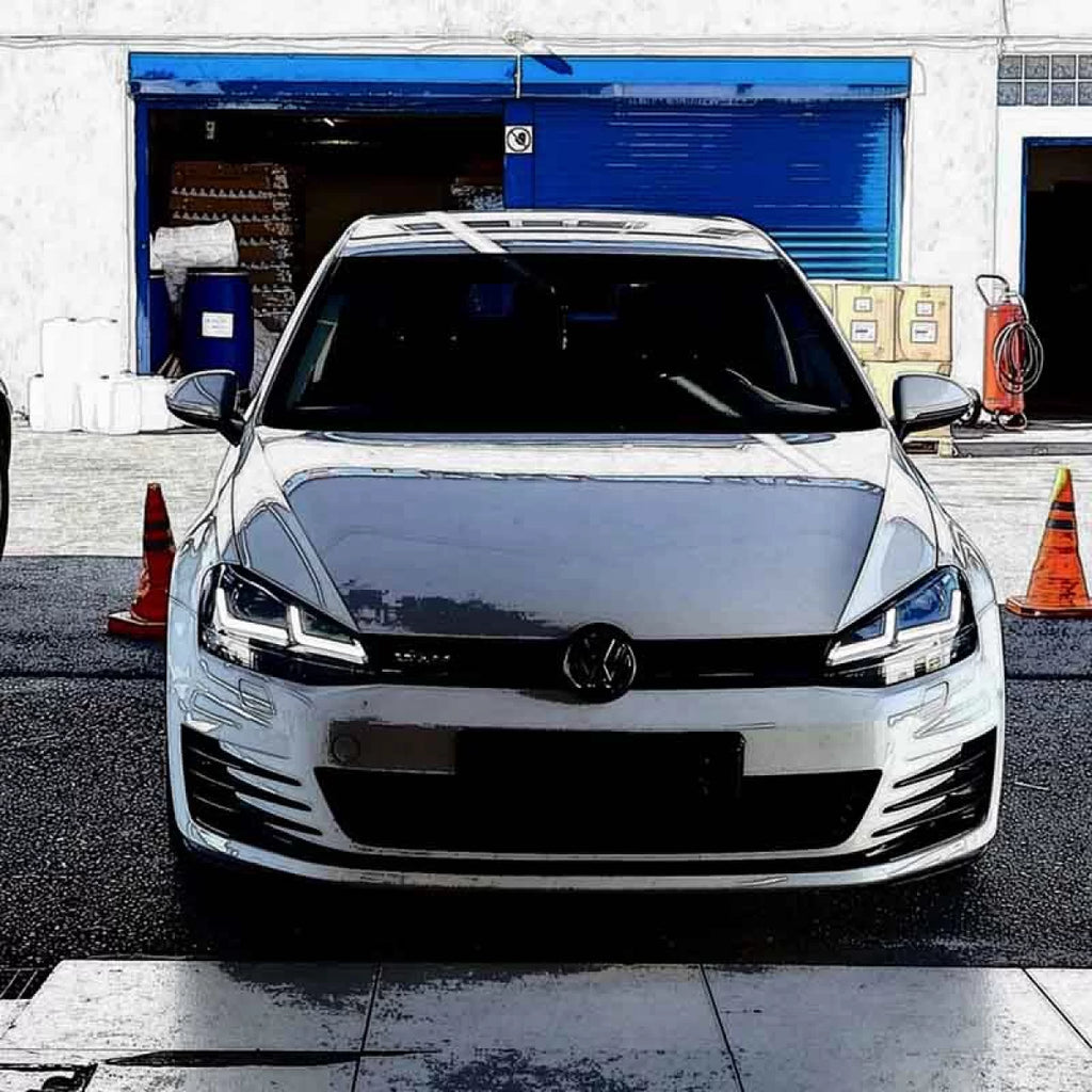 Set fari anteriori per VW Golf VII (7) 12-17 DRL Full LED alogeno versione nero LEDHL103-BK OsramLedriving