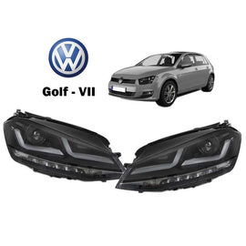 Set fari anteriori per VW Golf VII (7) 12-17 DRL Full LED alogeno versione nero LEDHL103-BK OsramLedriving