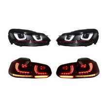 Fari anteriori e fanali posteriori Full LED per VW Golf 6 VI (2008-2013) R20 U design Indicatori di direzione dinamici
