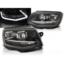 Carica l'immagine nel visualizzatore di Gallery, Fari anteriori TRUE DRL nero compatibile VW T6 15-19