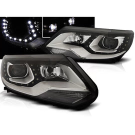Fari anteriori TRUE DRL nero compatibile VW TIGUAN 2011 – 12.2015