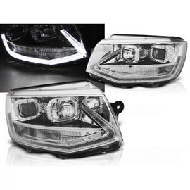 Fari anteriori TRUE DRL cromato compatibile VW T6 15-19