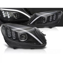 Fari anteriori TUBE LED nero compatibile MERCEDES W205 14-18
