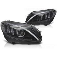 Fari anteriori TUBE LED nero compatibile MERCEDES W205 14-18