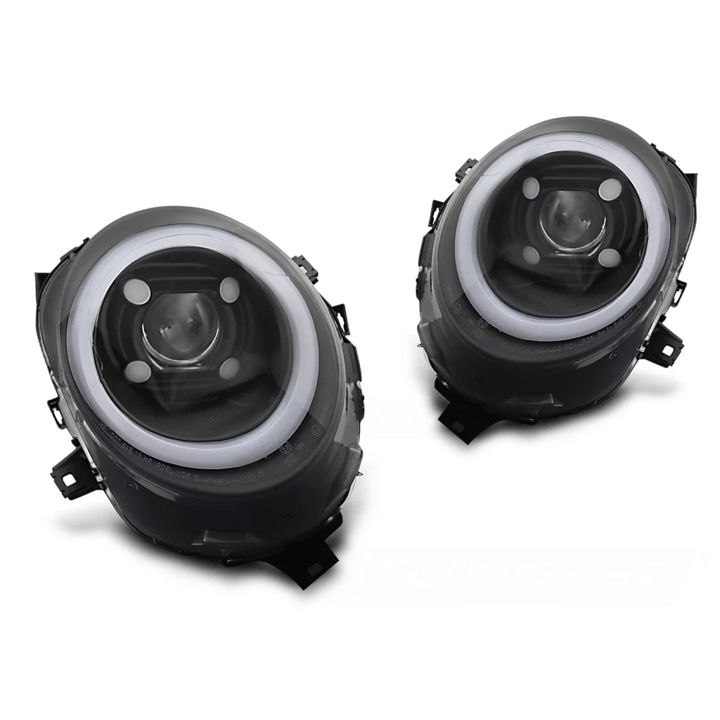 Fari anteriori a guida di luce nero DRL compatibile MINI (COOPER) F55 / F56 / F57 14-17