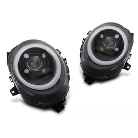 Fari anteriori a guida di luce nero DRL compatibile MINI (COOPER) F55 / F56 / F57 14-17