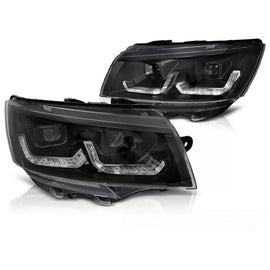 Fari anteriori a guida di luce nero DRL SEQ compatibile VW T6.1 20-