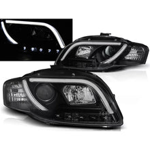 Carica l'immagine nel visualizzatore di Gallery, Fari anteriori a guida di luce nero compatibile AUDI A4 B7 11.04-03.08