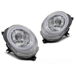 Fari anteriori a guida di luce cromato DRL compatibile MINI (COOPER) F55 / F56 / F57 14-17
