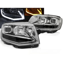 Fari anteriori a guida di luce cromato DRL SEQ compatibile VW T6 15-19