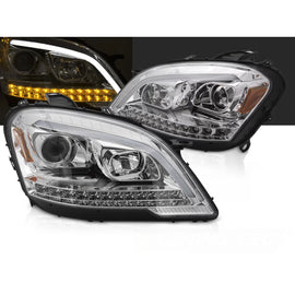 Fari anteriori a guida di luce cromato SEQ compatibile MERCEDES W164 ML M-Classe 09-11