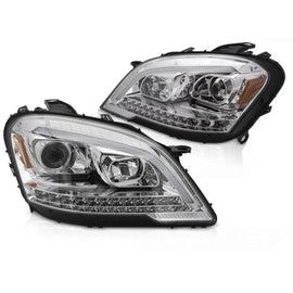 Fari anteriori a guida di luce cromato SEQ compatibile MERCEDES W164 ML M-Classe 09-11