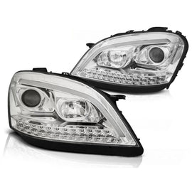 Fari anteriori a guida di luce cromato SEQ compatibile MERCEDES W164 ML M-Classe 05-07