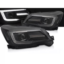 Fari anteriori a guida di luce DRL nero compatibile SUBARU FORESTER IV 13-18