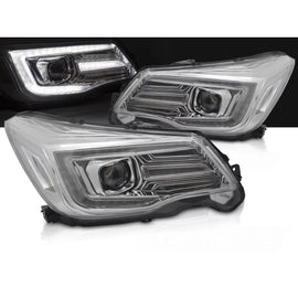Fari anteriori a guida di luce DRL cromato compatibile SUBARU FORESTER IV 13-18