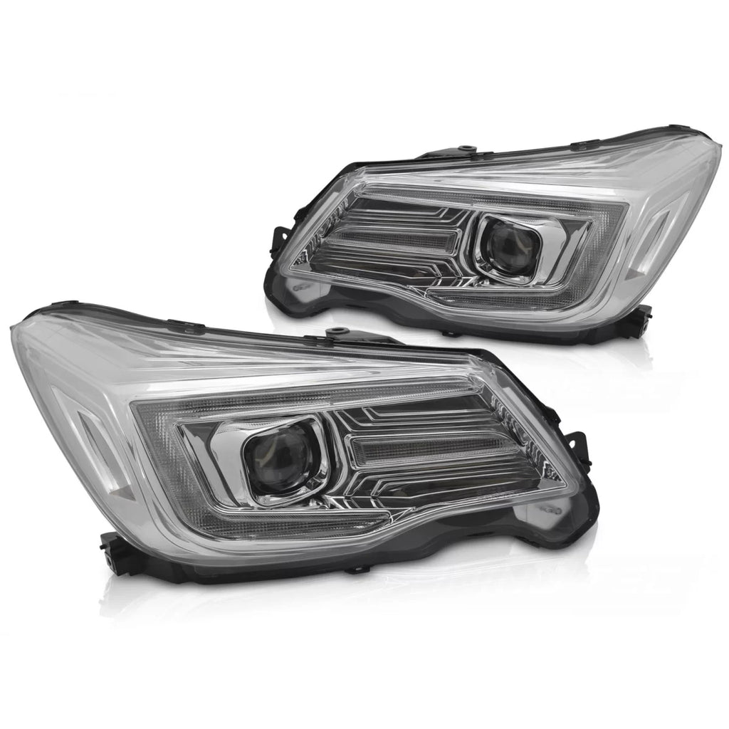 Fari anteriori a guida di luce DRL cromato compatibile SUBARU FORESTER IV 13-18