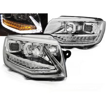 Fari anteriori a guida di luce DRL cromato SEQ compatibile VW T6 15-19