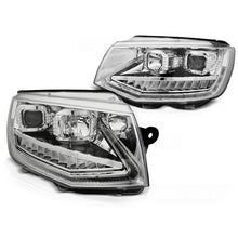 Fari anteriori a guida di luce DRL cromato SEQ compatibile VW T6 15-19