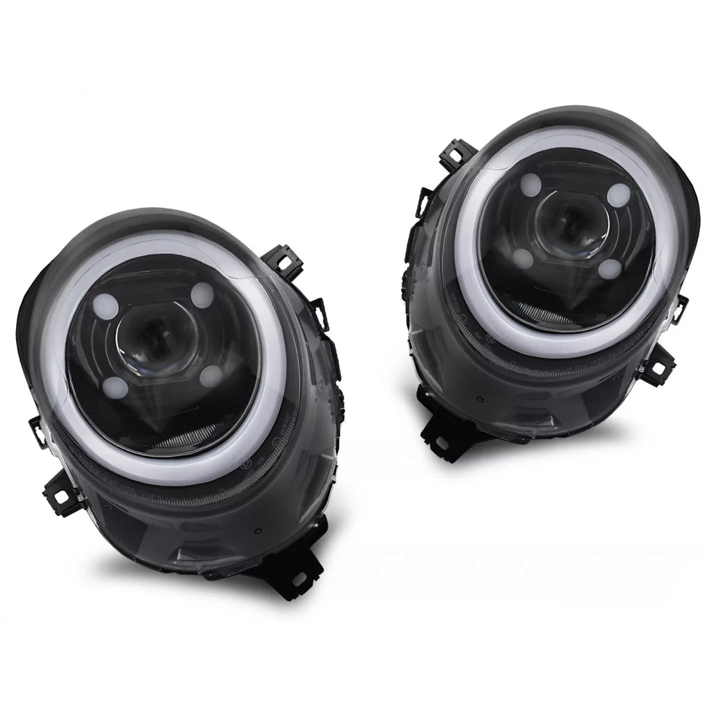 Fari anteriori a guida di luce Nero lucido DRL compatibile MINI (COOPER) F55 / F56 / F57 14-17
