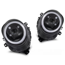 Fari anteriori a guida di luce Nero lucido DRL compatibile MINI (COOPER) F55 / F56 / F57 14-17
