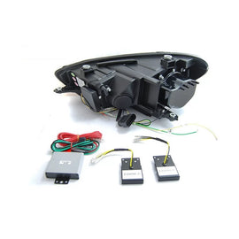 Fari anteriori tube SEQ LED per Volkswagen Scirocco 2008-2014 nero