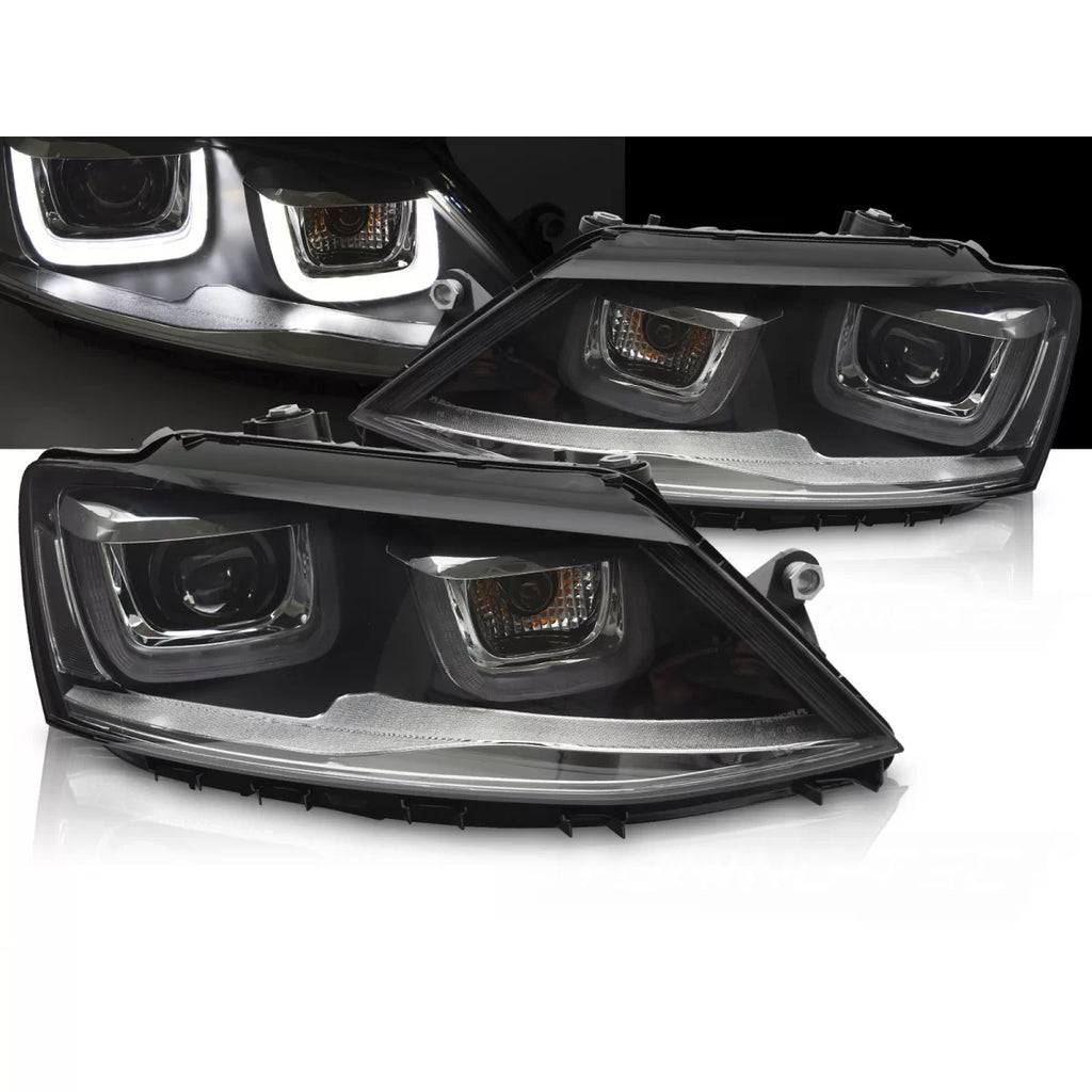 Fari anteriori U-LED luci DRL compatibile VW JETTA VI 11-18