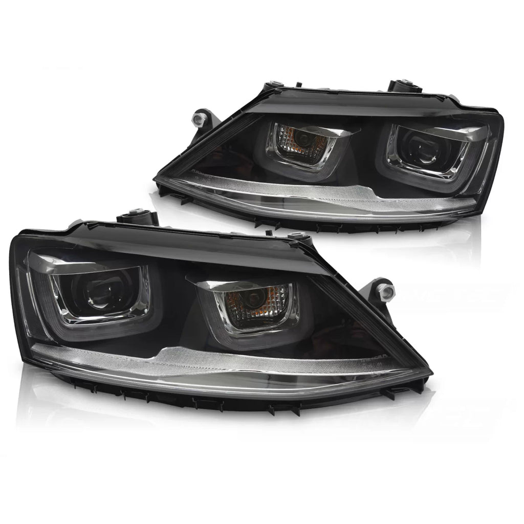 Fari anteriori U-LED luci DRL compatibile VW JETTA VI 11-18