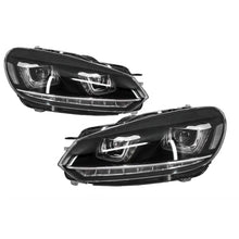 Fari anteriori per VW Golf 6 VI (2008-2013) Golf 7 3D LED DRL U-design sequenziale Indicatore di direzione con fanali