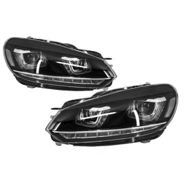 Fari anteriori per VW Golf 6 VI (2008-2013) Golf 7 3D LED DRL U-design sequenziale Indicatore di direzione con fanali
