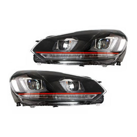 Fari anteriori per VW Golf 6 VI (2008-2013) Golf 7 3D LED DRL U-design GTI con fanali posteriori Full LED R20