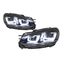 Fari anteriori per VW Golf 6 VI (2008-2013) Golf 7 3D LED DRL U-design sequenziale Indicatore di direzione con fanali