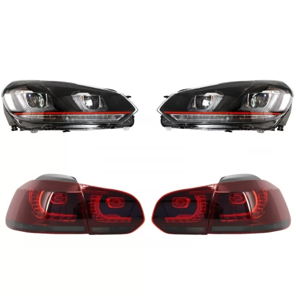 Fari anteriori per VW Golf 6 VI (2008-2013) Golf 7 3D LED DRL U-design GTI con fanali posteriori Full LED R20
