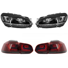 Fari anteriori per VW Golf 6 VI (2008-2013) Golf 7 3D LED DRL U-design sequenziale Indicatore di direzione con fanali