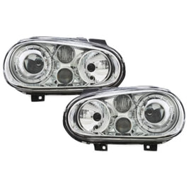 Fari anteriori per VW Golf IV 4 (09.1997-09.2003) R32 design cromato