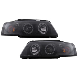 Fari anteriori per VW Passat B5 3B (11.1996-08.2000) Angel Eyes nero