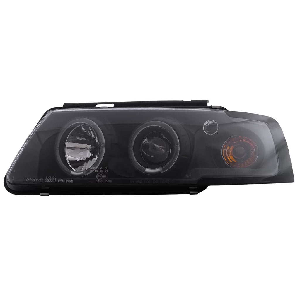 Fari anteriori per VW Passat B5 3B (11.1996-08.2000) Angel Eyes nero