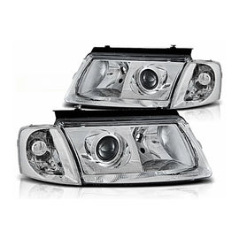 Fari anteriori per VW Passat B5 3B (11.1996-08.2000) cromato H7/H7
