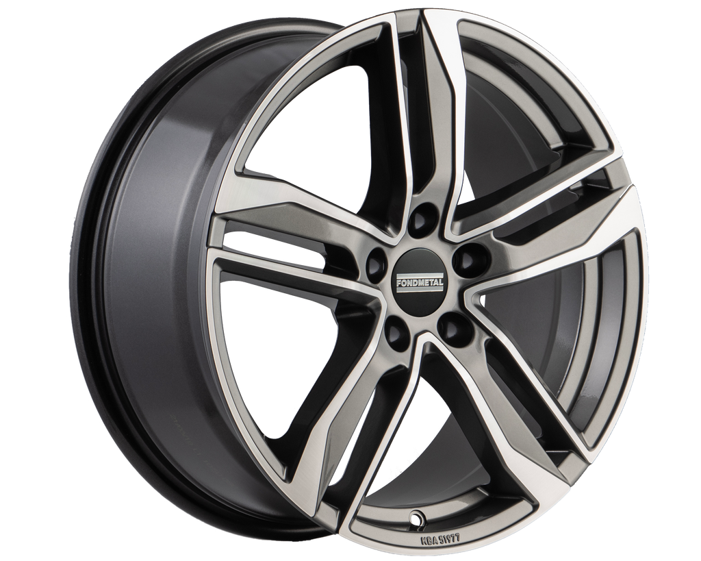 Cerchio in Lega Fondmetal INSPIRED HEXIS (FMI01) 18x8 ET48 5x112 GLOSSY TITANIUM MACHINED