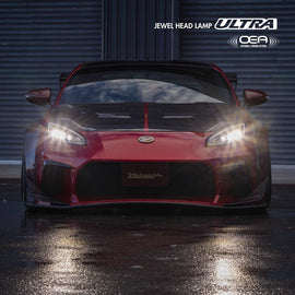 Coppia Fari Anteriori Valenti Toyota GR86 Subaru BRZ Clear Lens/Gross Black RS Con indicatore di direzione sequenziale Funzione OEA guida a destra