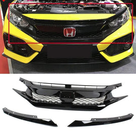 Griglia Honda Civic Mk10 FC FK hatchback in ABS nero