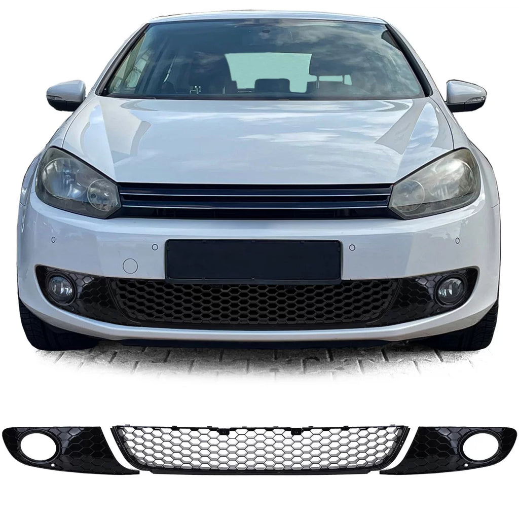 Nido d’ape griglia lucido per paraurti Fendinebbia per VW Golf 6 08-13