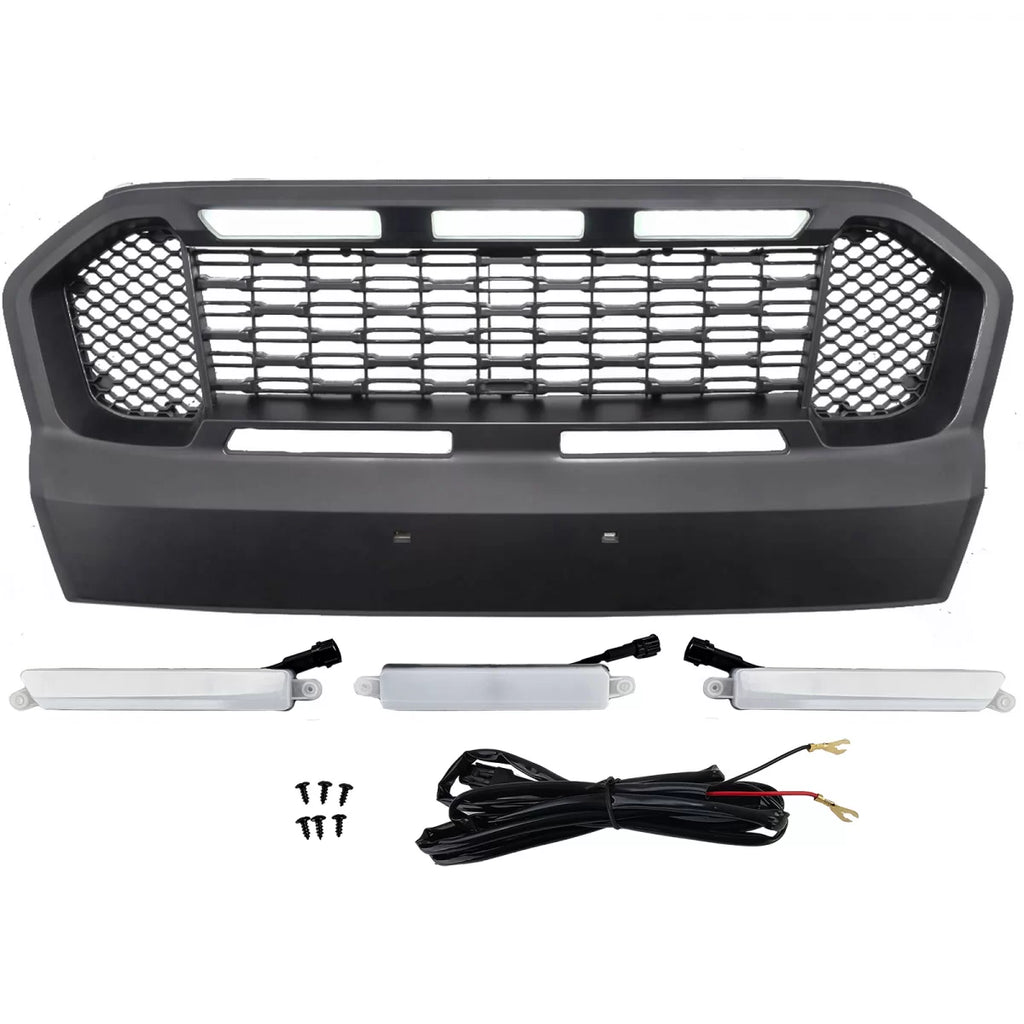 Nido d’ape Performance nero griglia con LED compatibile Ford Ranger T7 16-19