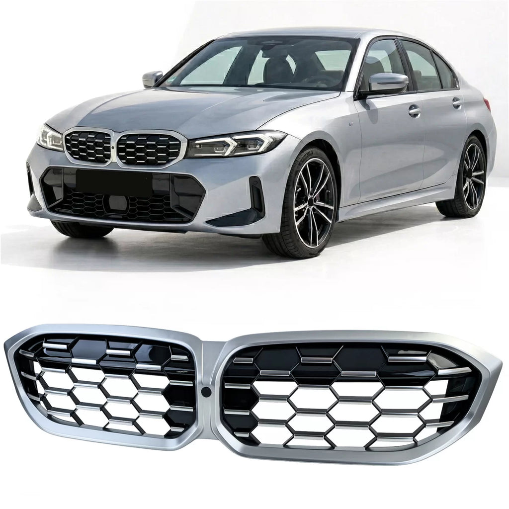 Nido d’ape Performance griglia nero cromato per Serie 3 BMW G20 G21 LCI da 2022