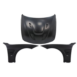 Cofano cofano con Parafanghi anteriori nero per BMW Serie 3 F30 F31 (2011-2019) M3 GTS stile